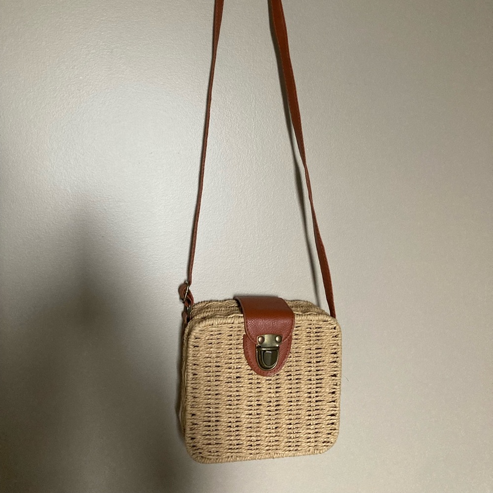 Square Rattan Bag